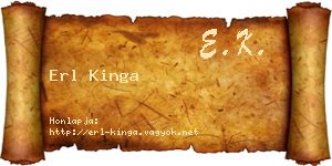 Erl Kinga névjegykártya